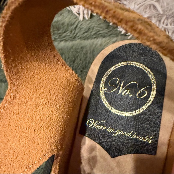 No. 6, Leopard Print Lace Up Women's Wooden Sandals, Size 38/7.5 - Picture 9 of 12